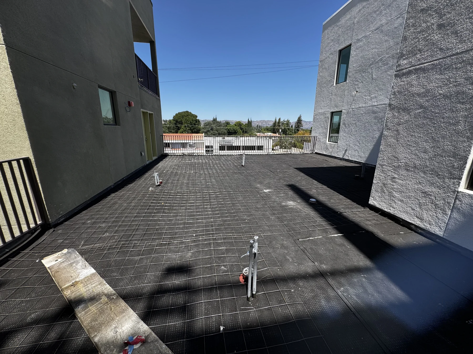 Commercial podium deck rebar slab preparation in Southern California